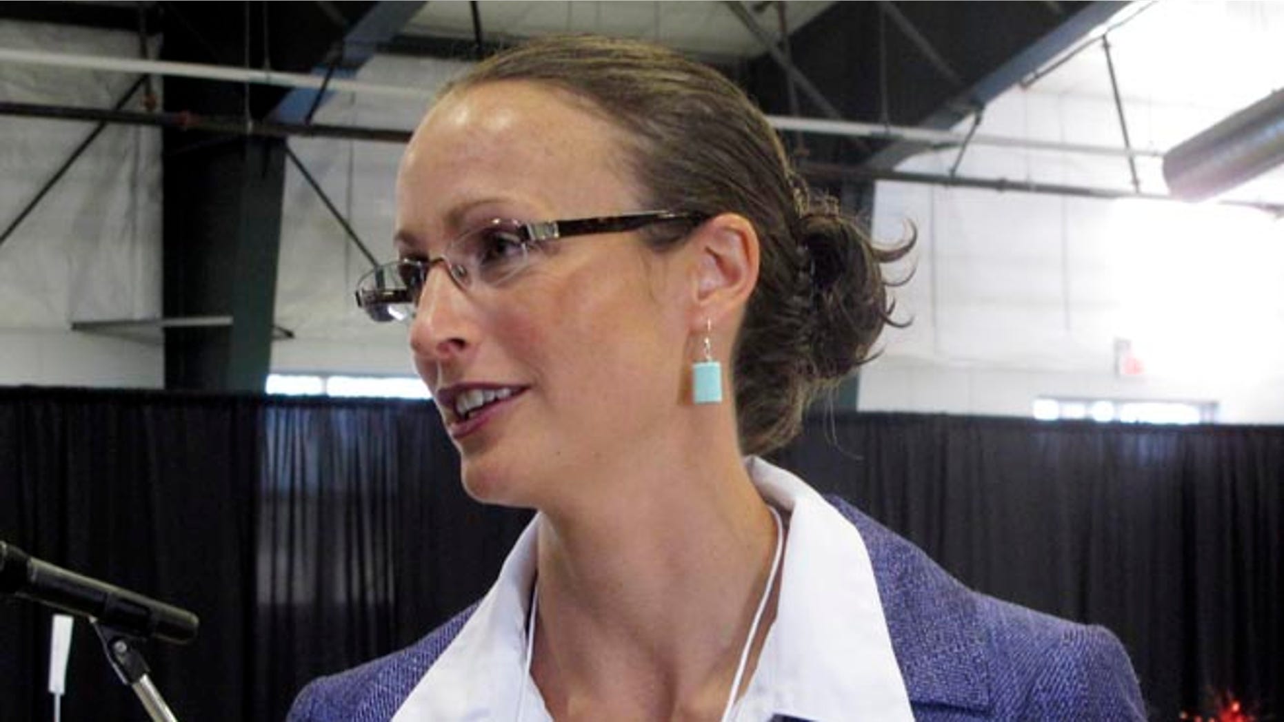 Aug. 16, 2014: Amanda Curtis at the Montana Democratic Party's special nominating convention in Helena, Montana.