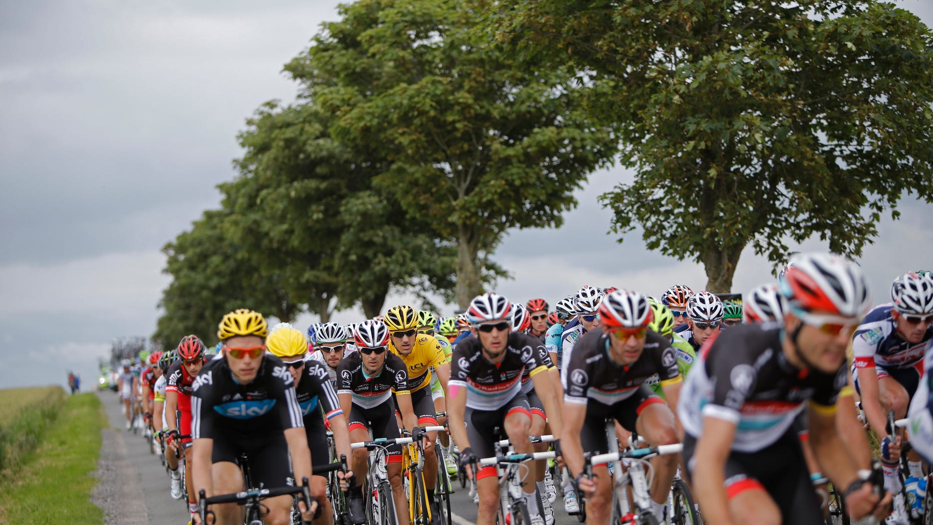 July 3, 2012: Fabian The pack during the third stage of the Tour de France cycling race.
