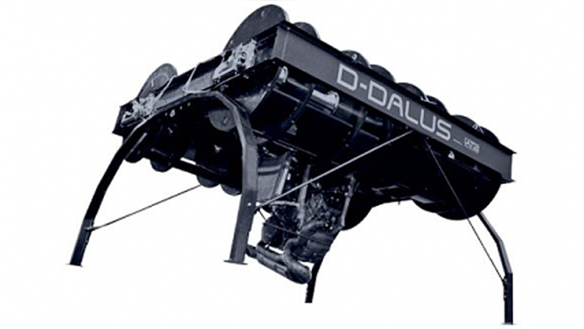 The D Dalus system uses four contra-rotating turbines for propulsion, rather than wings, rotating blades and jet engines.