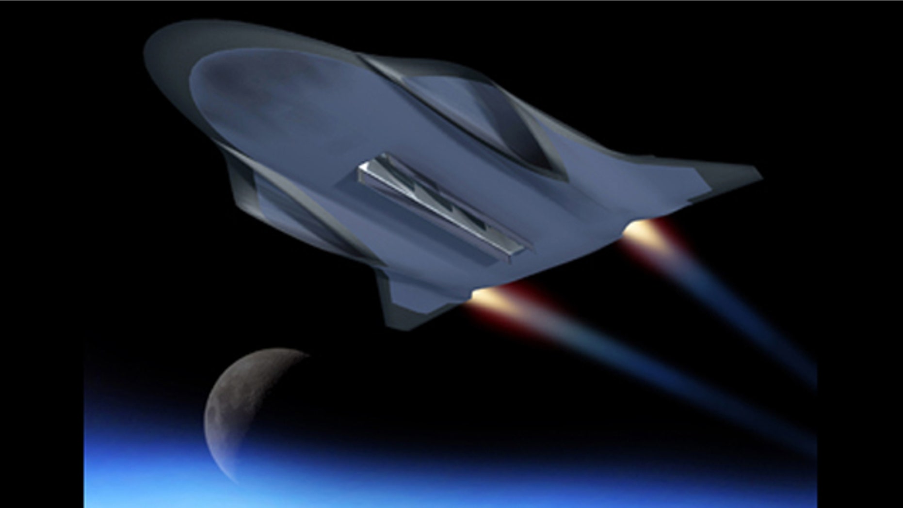 This conceptual image shows DARPA's original vision of the hypersonic glider, now known as the Falcon Hypersonic Technology Vehicle 2.