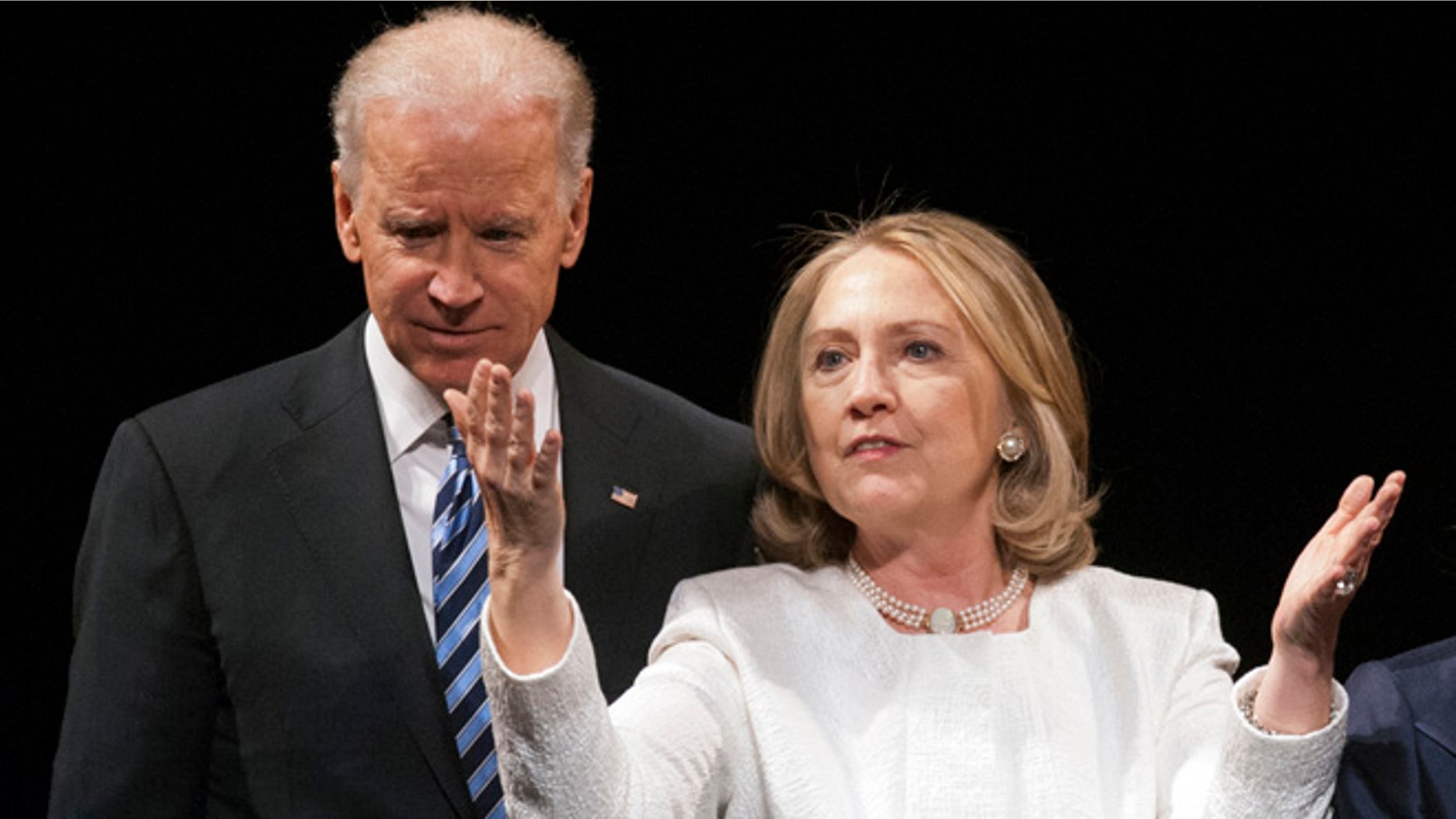 April 2, 2013: Vice President Joe Biden and former Secretary of State Hillary Rodham Clinton are seen in Washington.