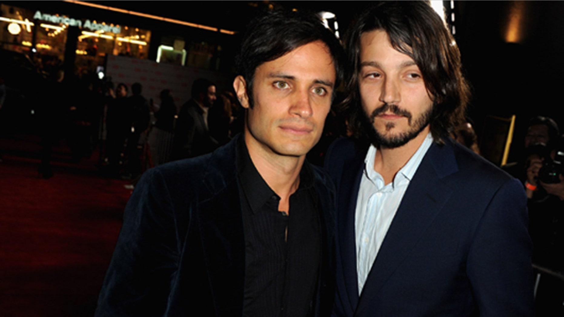 March 14, 2012: Actors Gael García Bernal and Diego Luna arrive at Premiere of Pantelion Films "Casa De Mi Padre" at the Chinese Theater in Hollywood, Calif.