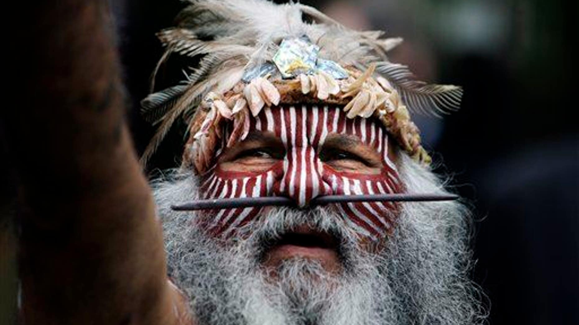 An aboriginal Ngarrindjeri elder from south Australia.