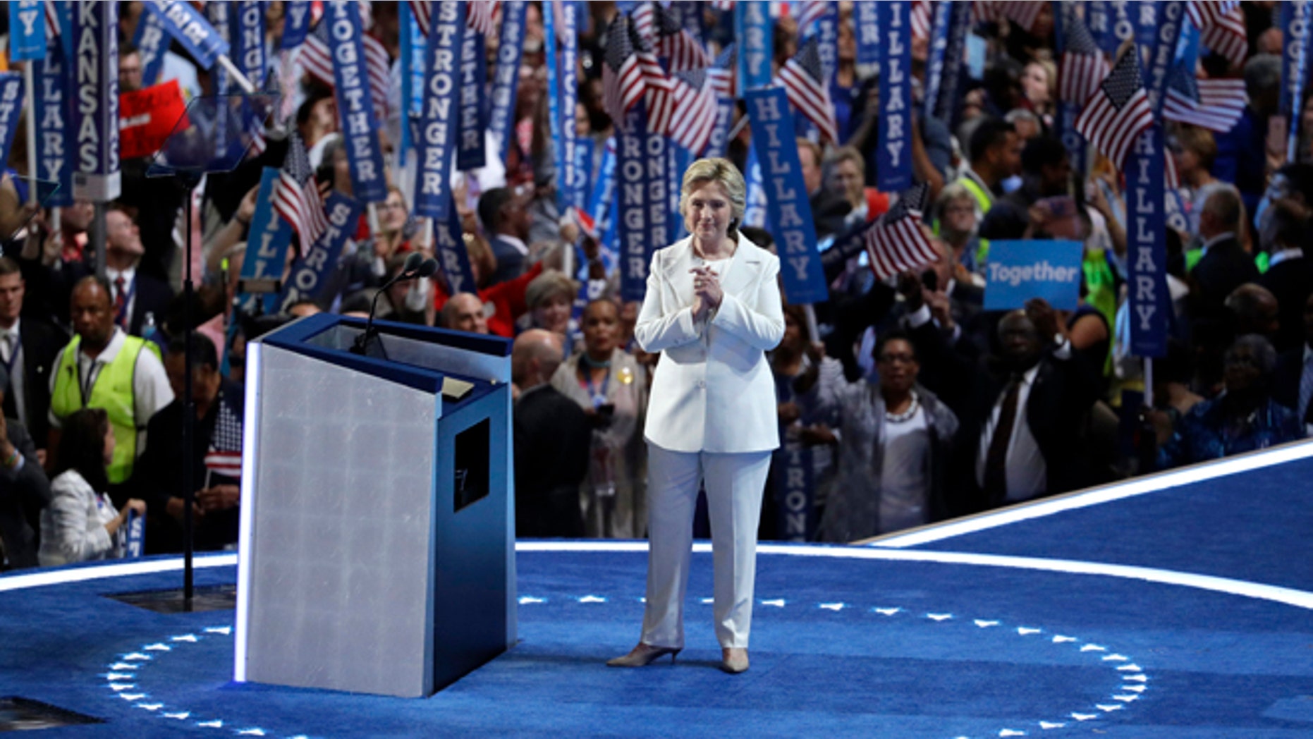 Democratic presidential nominee Hillary on July 28, 2016.