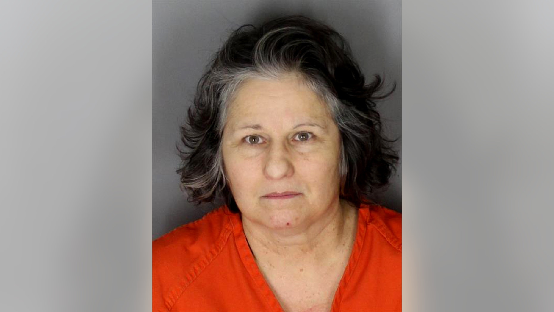 This undated booking photo provided by the the Oakland County Sheriffs Office shows Sylvia Majewska. Majewska is charged with first-degree murder in the Nov. 23, 2014, killings at her home in Oakland County's Addison Township, 45 miles north of Detroit. A judge in Rochester Hills put proceedings on hold Thursday, Feb. 12, 2015, after a psychiatrist said Majewska is incompetent to stand trial. (AP Photo/Oakland County Sheriffs Office via Detroit Free Press)