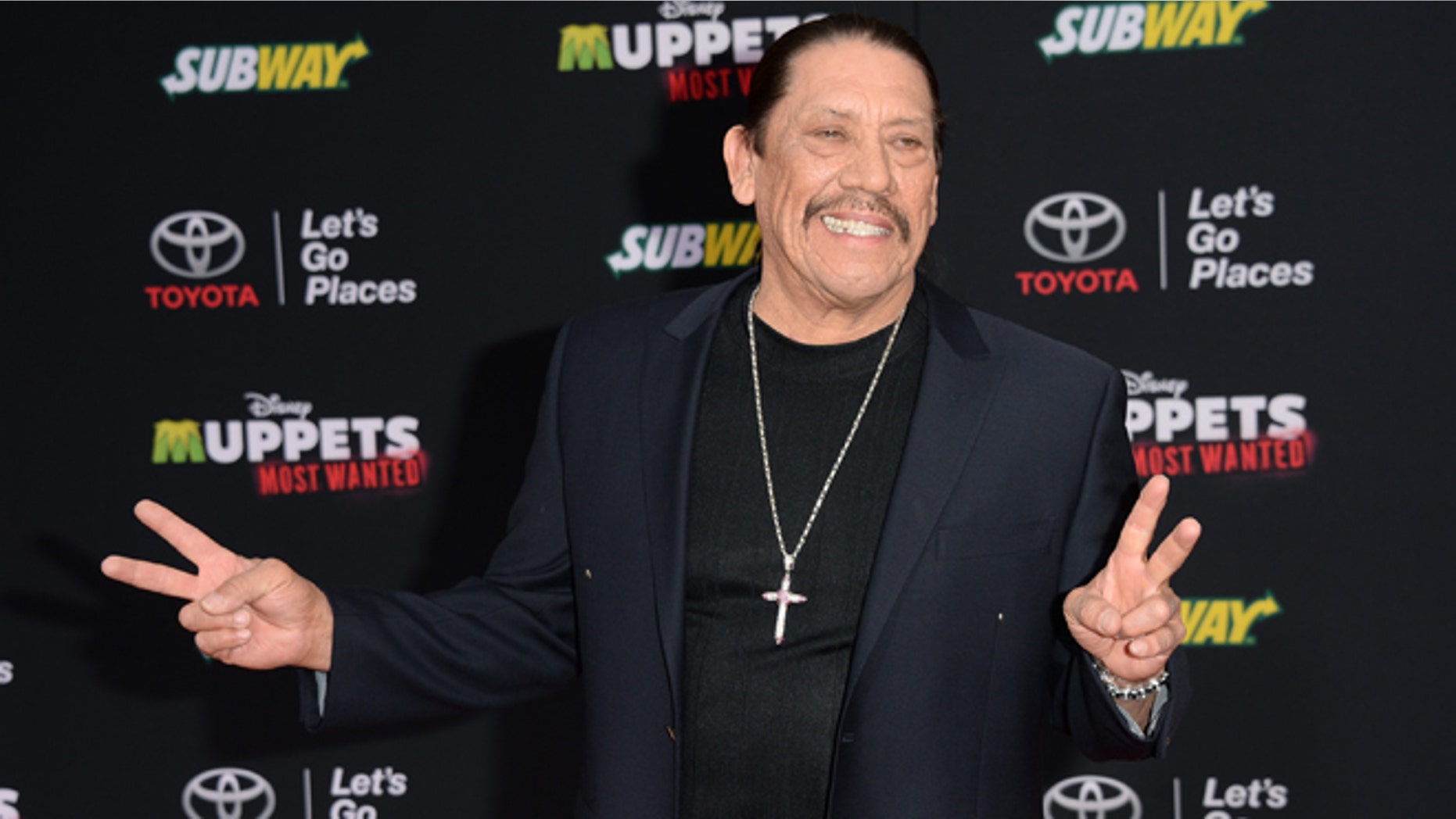 HOLLYWOOD, CA - MARCH 11: Actor Danny Trejo attends the premiere of Disney's "Muppets Most Wanted" at the El Capitan Theatre on March 11, 2014 in Hollywood, California. (Photo by Jason Merritt/Getty Images)