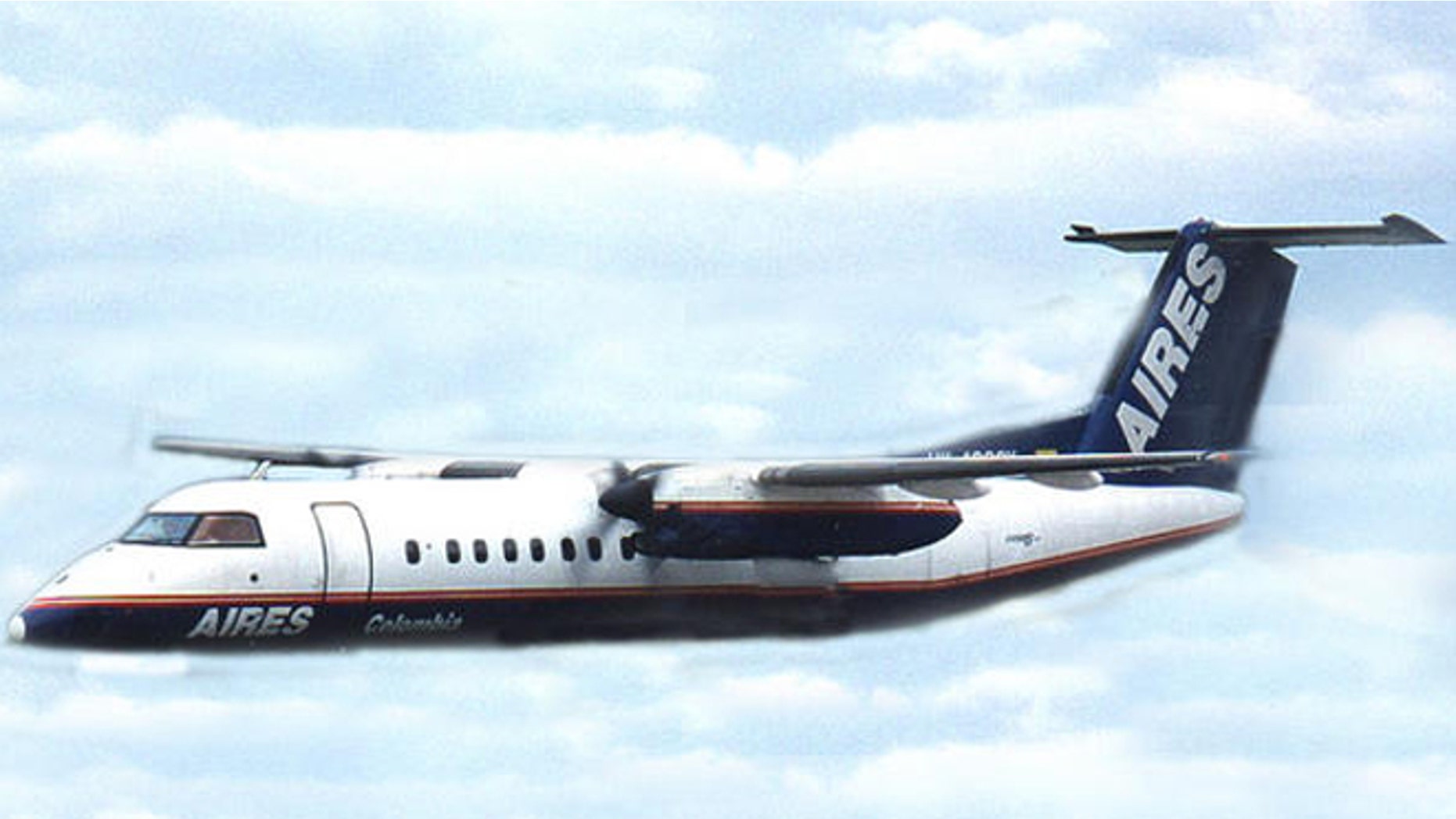 Image of a Dash 8 similar to the one that crashed in Colombia.