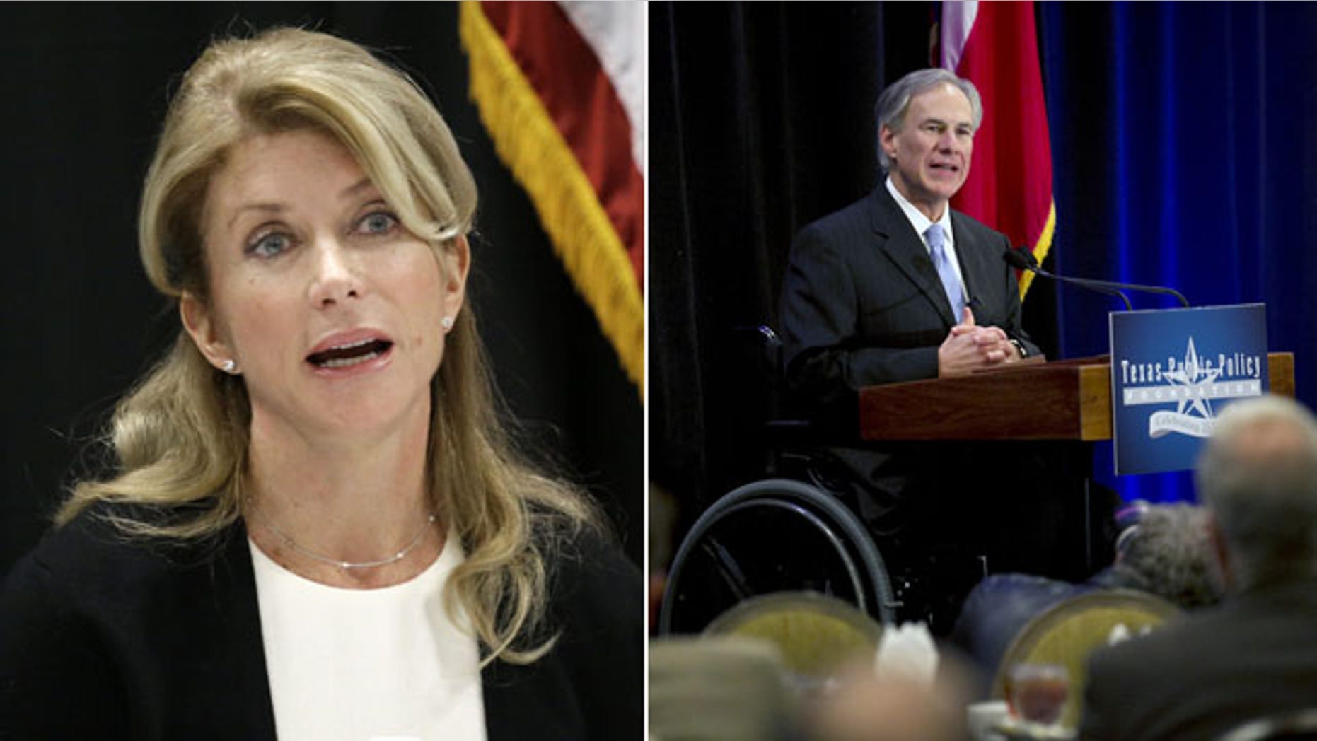 Texas gubernatorial candidates: Democrat Wendy Davis (left) and Republican Greg Abbott (right) (AP Photos)