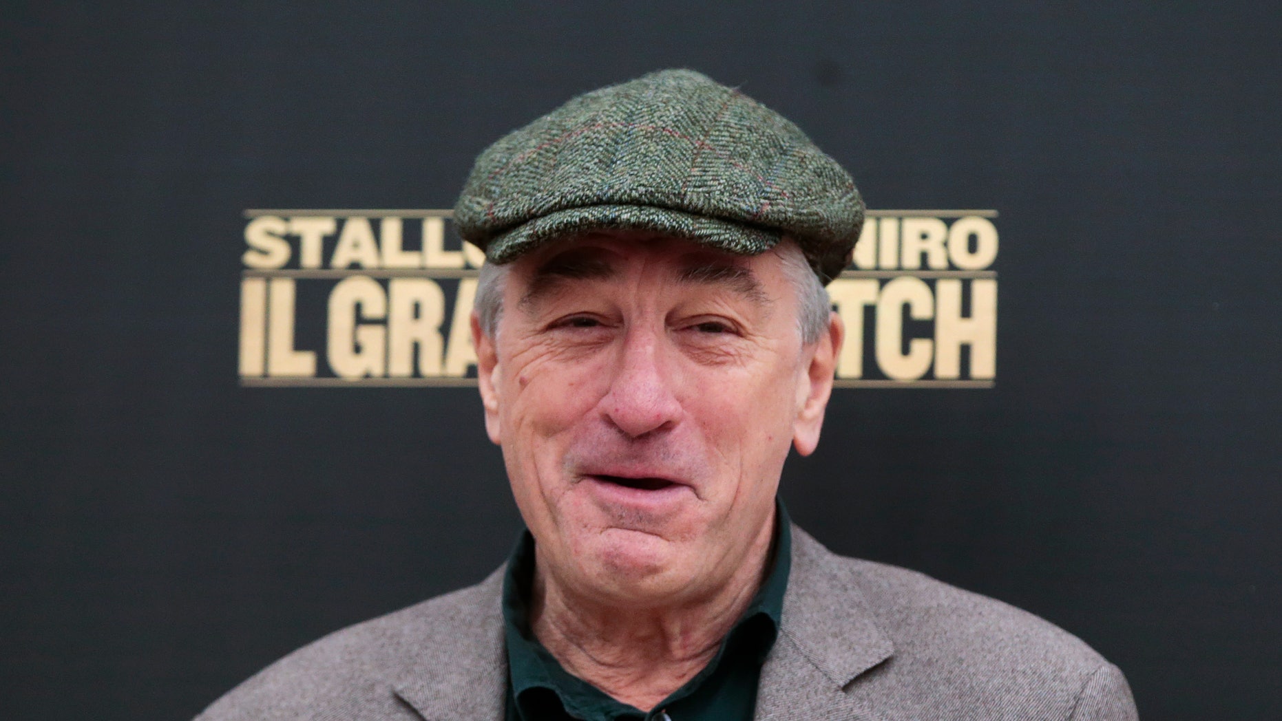 January 7, 2014. Robert De Niro poses during a photocall for the movie "Grudge Match" in Rome.