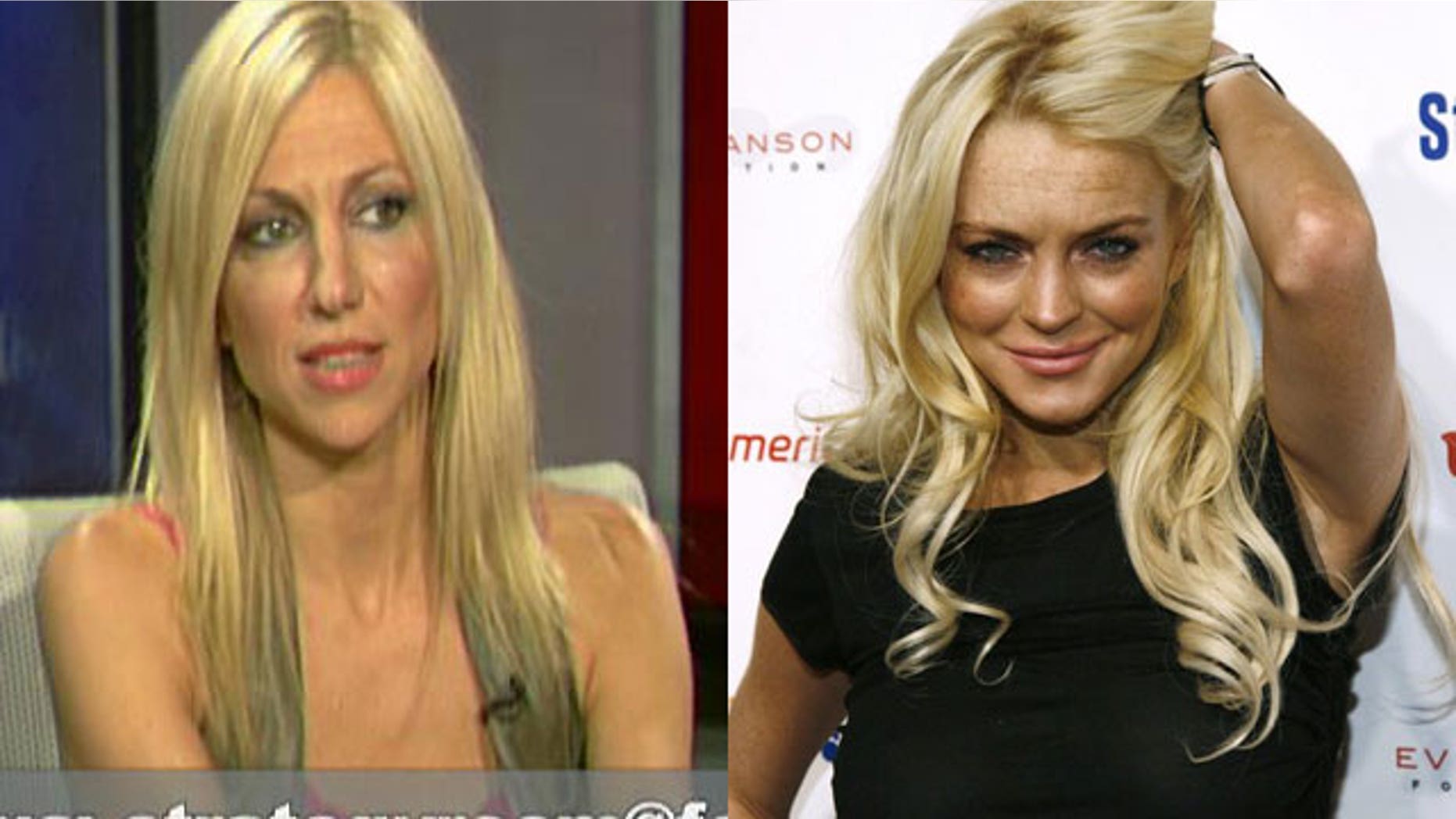 Debbie Gibson (L) says a strong foundation kept her out of trouble, unlike actress Lindsay Lohan.