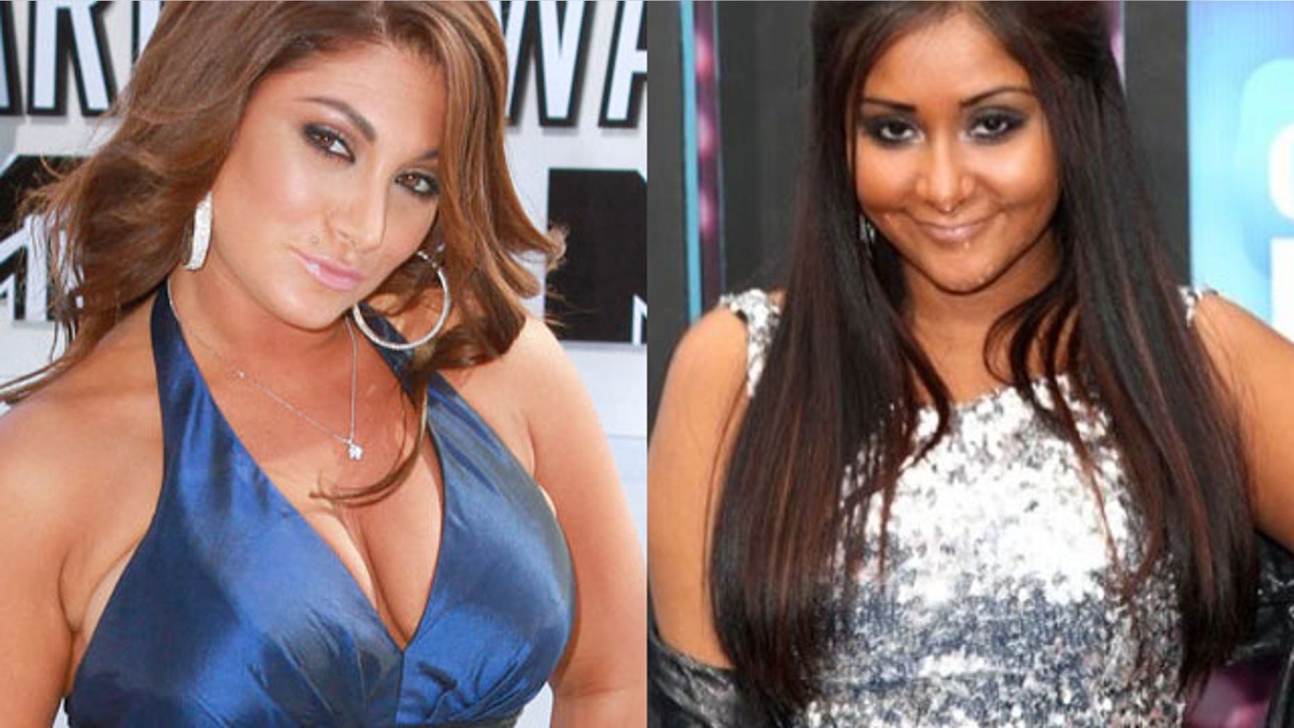 Deena Cortese and Nicole 'Snooki' Polizzi (right). (AP)