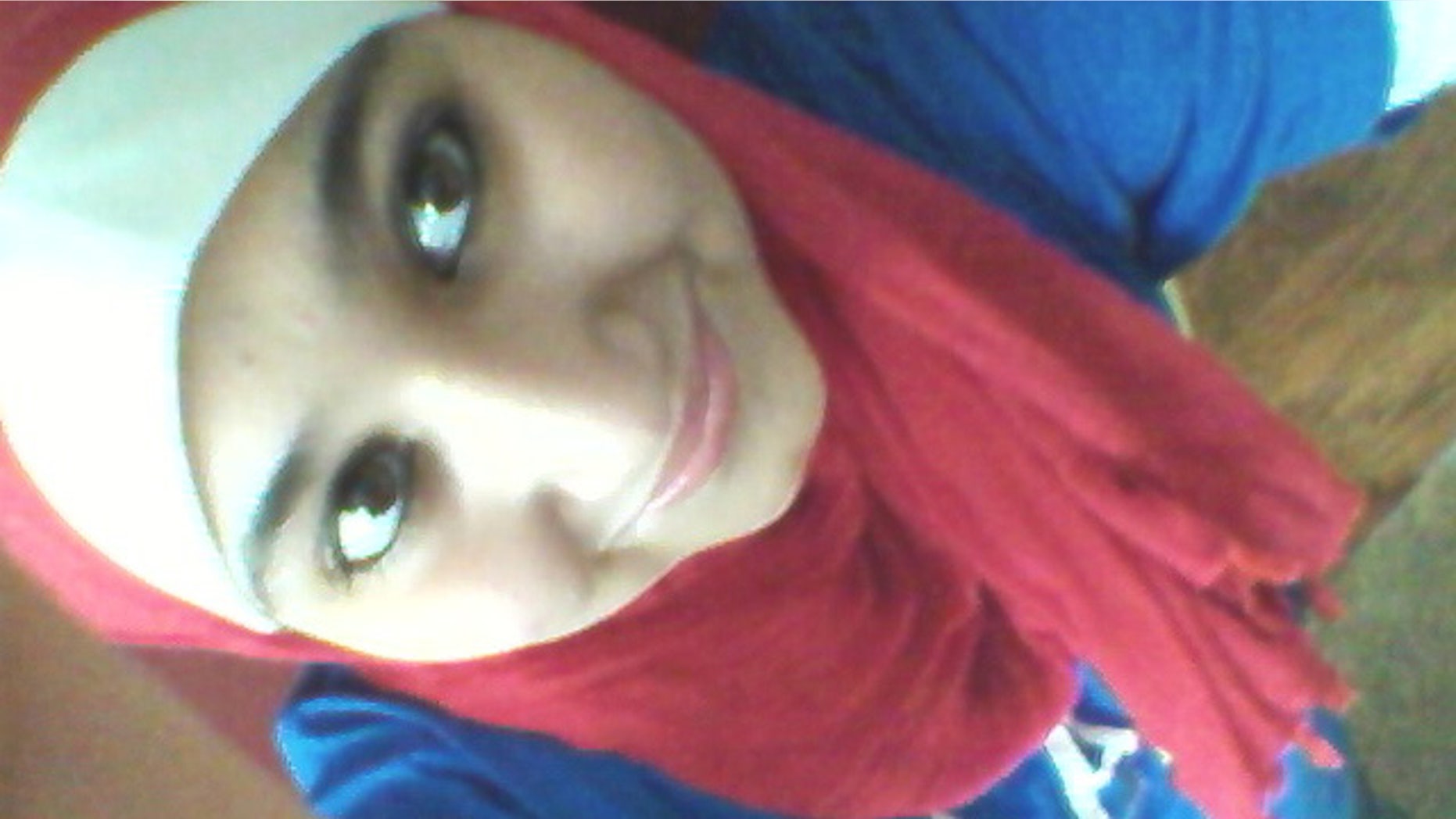 Demin Zawity,14, seen here wearing a traditional hijab which got her banned from participating in a JROTC parade in Tennessee.