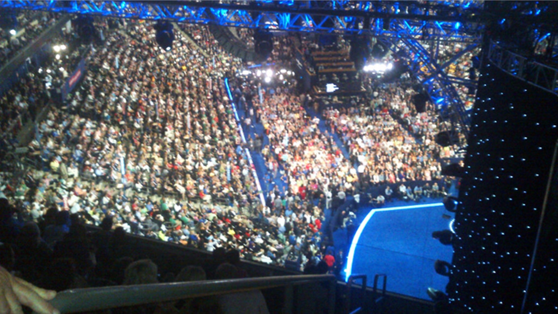 Sept. 6, 2012: Delegates fill the convention hall ahead of President Obama's acceptance speech.
