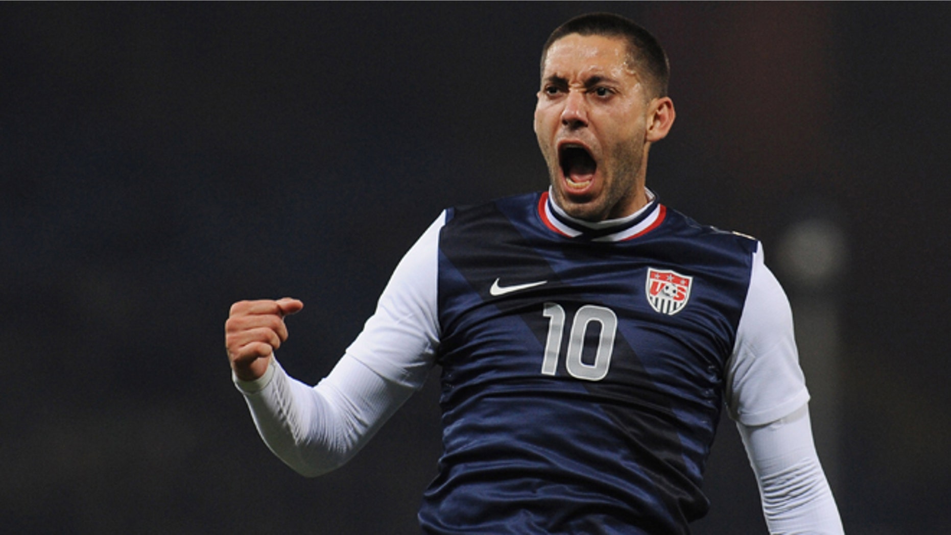 GENOA, ITALY - FEBRUARY 29: Clint Dempsey of USA celebrates scoring the winning goal during the international friendly match between Italy and USA at Luigi Ferraris Stadium on February 29, 2012 in Genoa, Italy. (Photo by Valerio Pennicino/Getty Images)