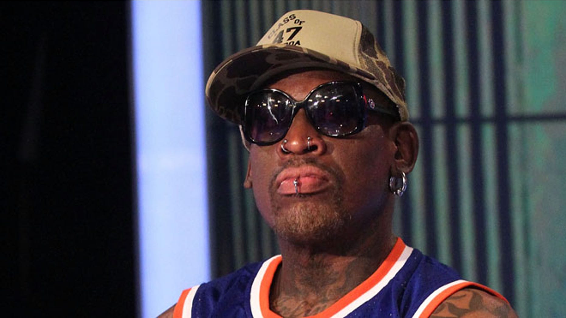 NEW YORK, NY - DECEMBER 09: Dennis Rodman Visits The FOX Business Network at FOX Studios on December 9, 2014 in New York City. (Photo by Laura Cavanaugh/Getty Images)