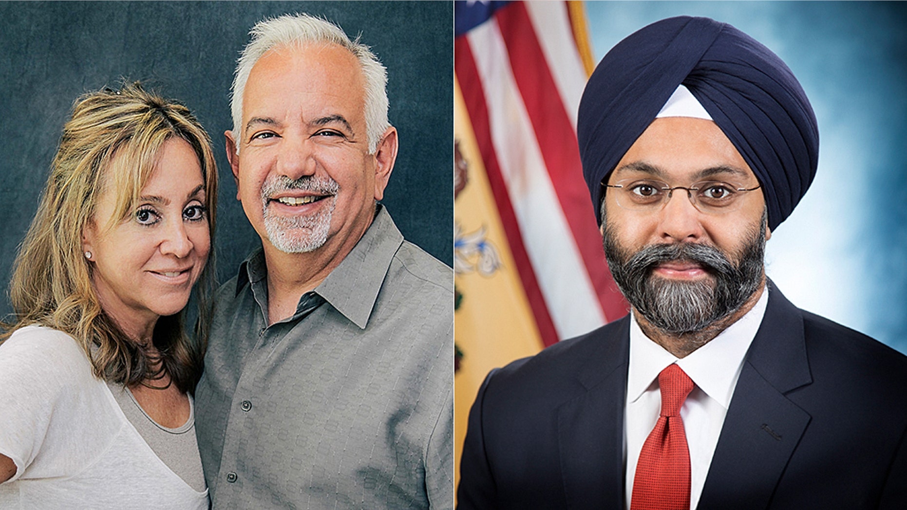 New Jersey Radio Hosts Dennis Malloy and Judi Franco, left, were taken off air after calling New Jersey Attorney General Gurbir Grewal 'Turban Man.'