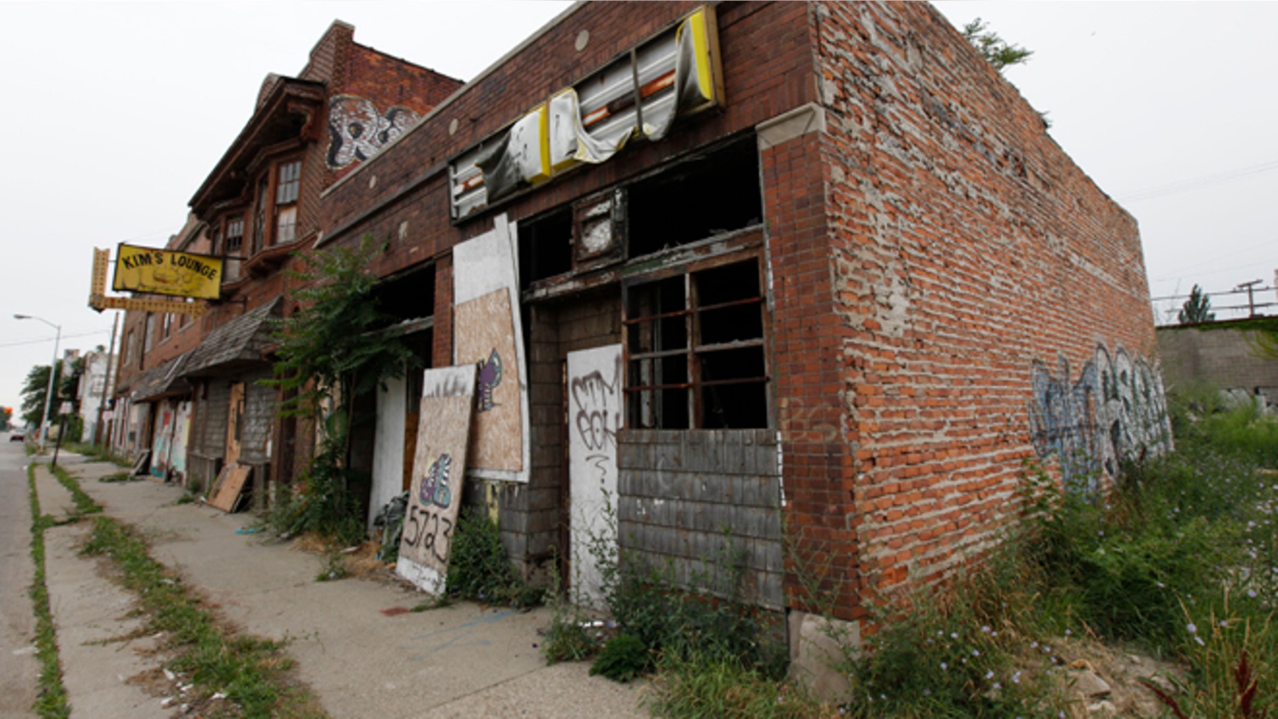 FILE: July 27, 2011 A section of vacant stores in Detroit.