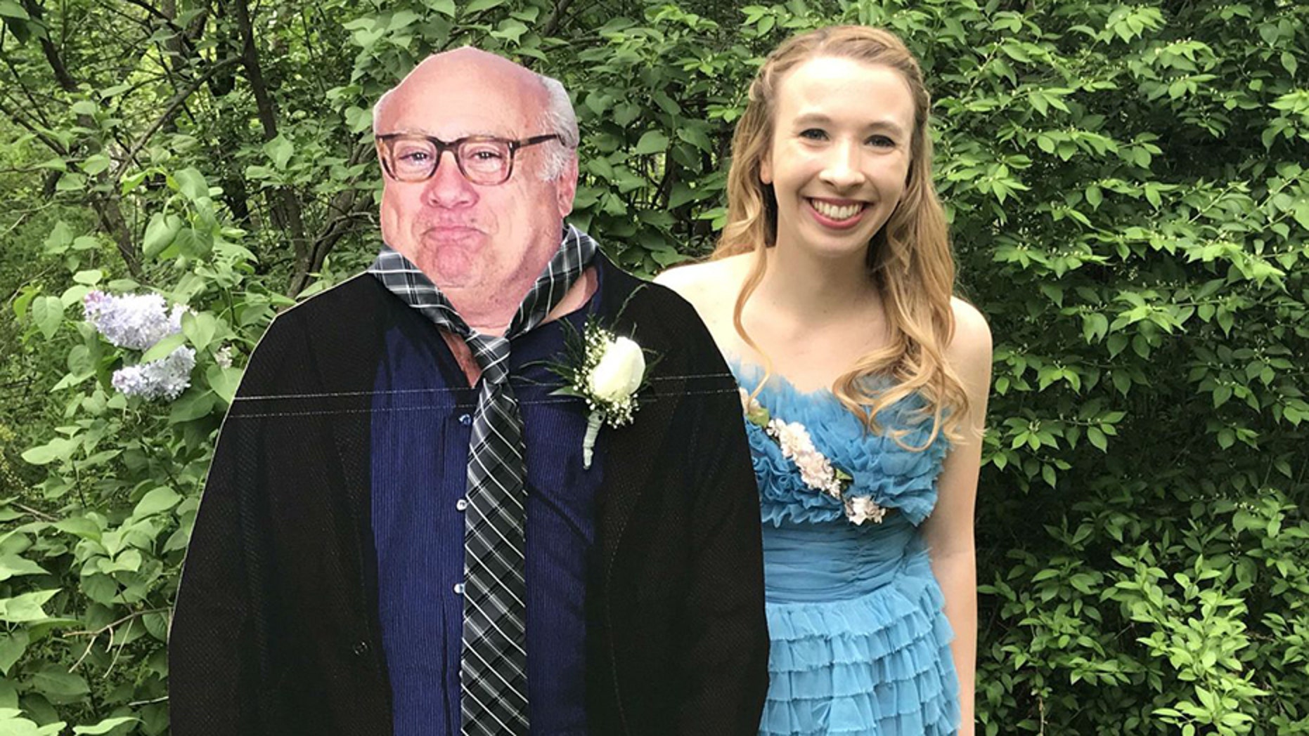The Pennsylvania teen brought a cutout of the iconic actor to her big dance.