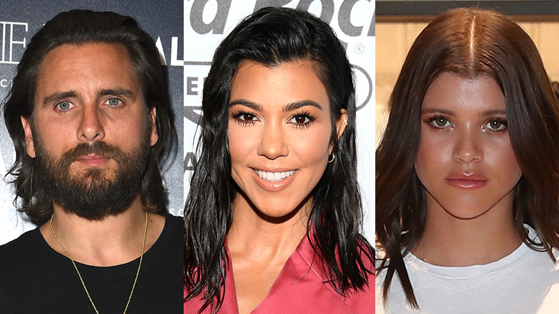 Scott Disick (left) got into a tense standoff with his ex Kourtney Kardashian (center) about his current girlfriend, model Sofia Richie.