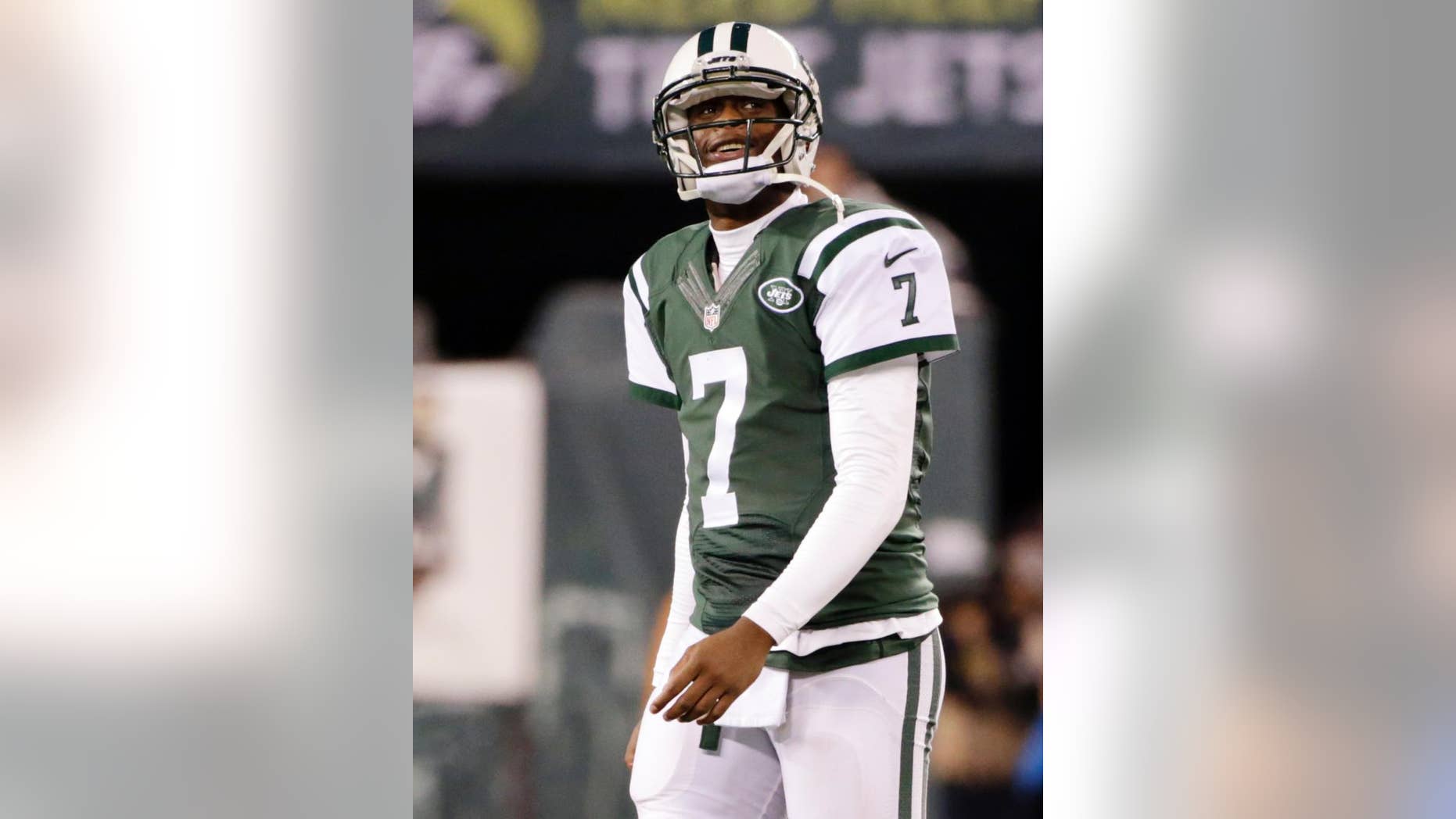 Miami Dolphins kicker Caleb Sturgis (9) reacts after kicking a 26-yard field goal against the New York Jets during the fourth quarter of an NFL football game, Monday, Dec. 1, 2014, in East Rutherford, N.J. The Dolphins won 16-13. (AP Photo/Kathy Willens)