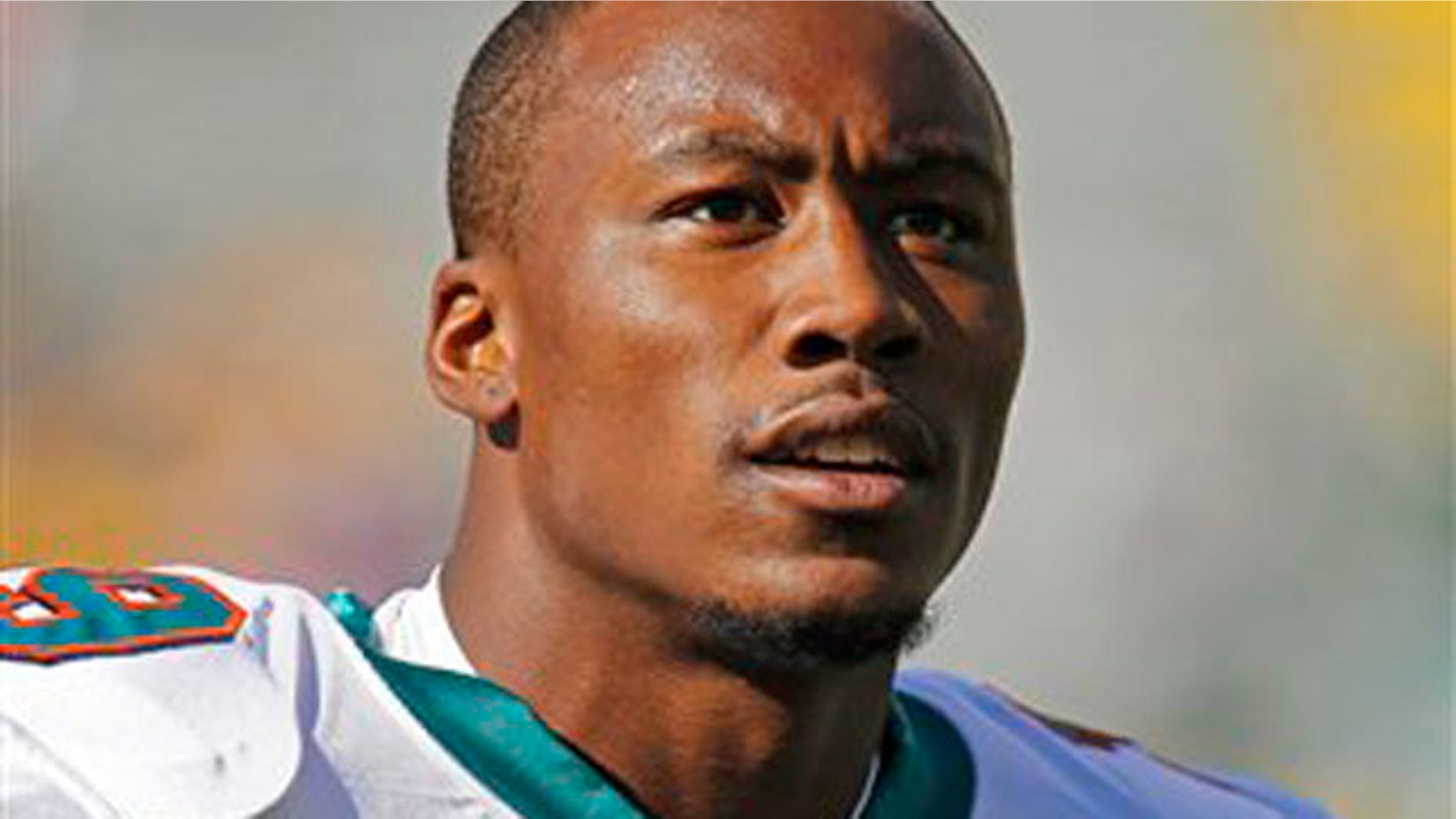 Oct. 17, 2010: File photo shows Miami Dolphins wide receiver Brandon Marshall prior to an NFL football game against the Green Bay Packers, in Green Bay, Wis.