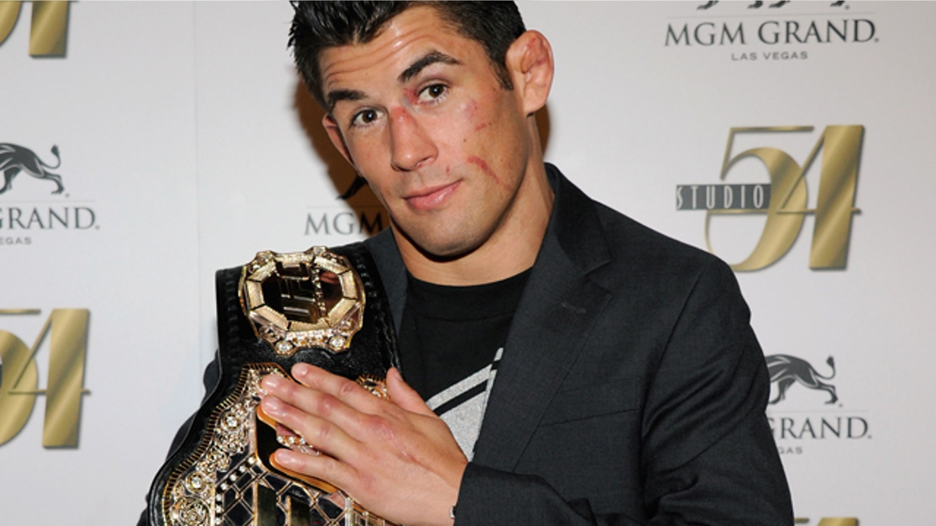 LAS VEGAS, NV - JULY 03: Mixed martial artist Dominick Cruz arrives at a post-fight party for UFC 132 at Studio 54 inside the MGM Grand Hotel/Casino early July 3, 2011 in Las Vegas, Nevada. (Photo by Ethan Miller/Getty Images for Studio 54)