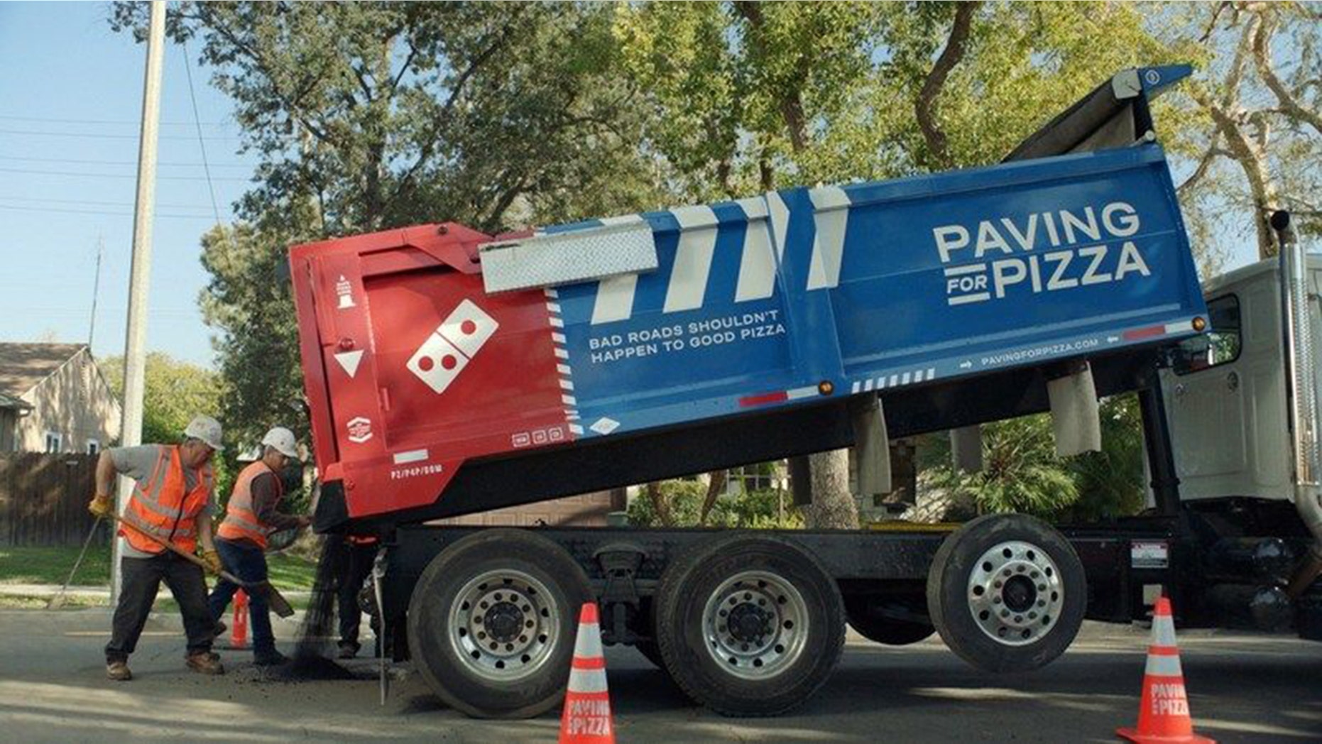 Image result for dominos fills potholes