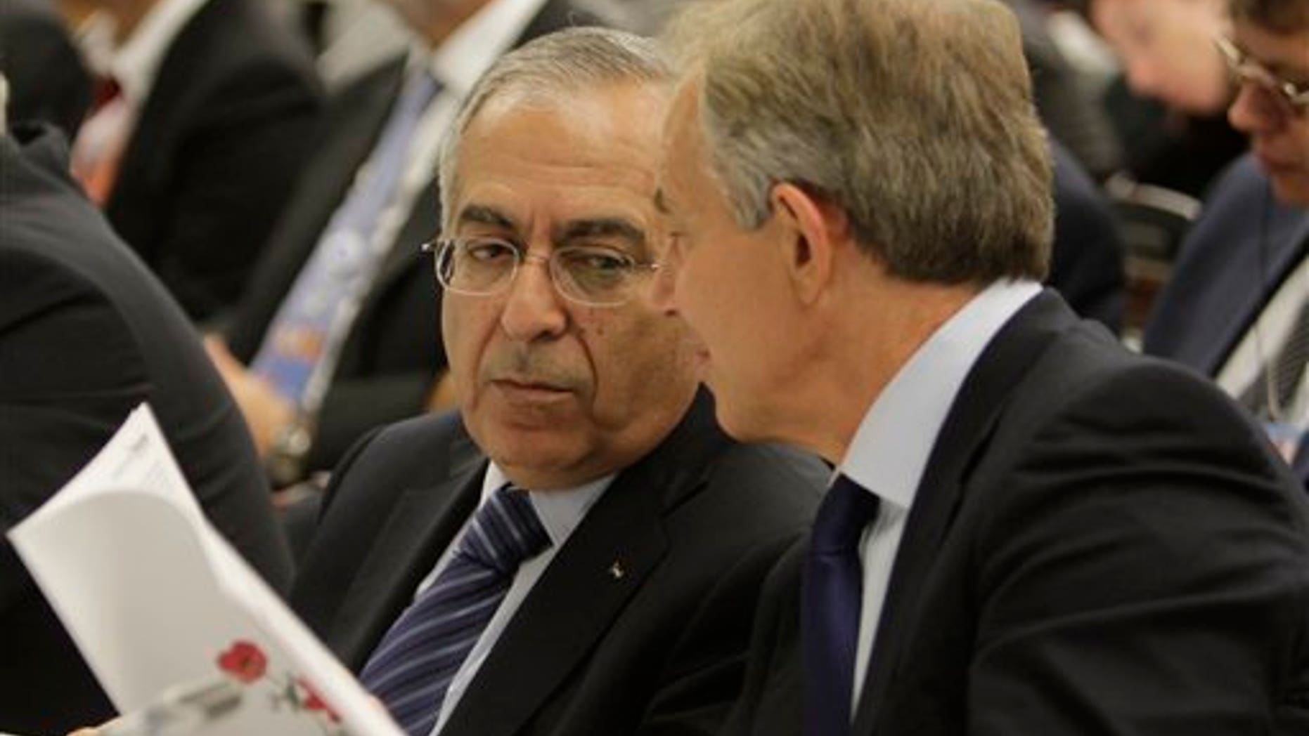 September 18: The Quartet Representative Tony Blair and Palestinian Prime Minister Salam Fayyad, participate in a meeting of the Ad Hoc Liaison Committee (AHLC), the donor support group for the Palestinians at United Nations headquarters.