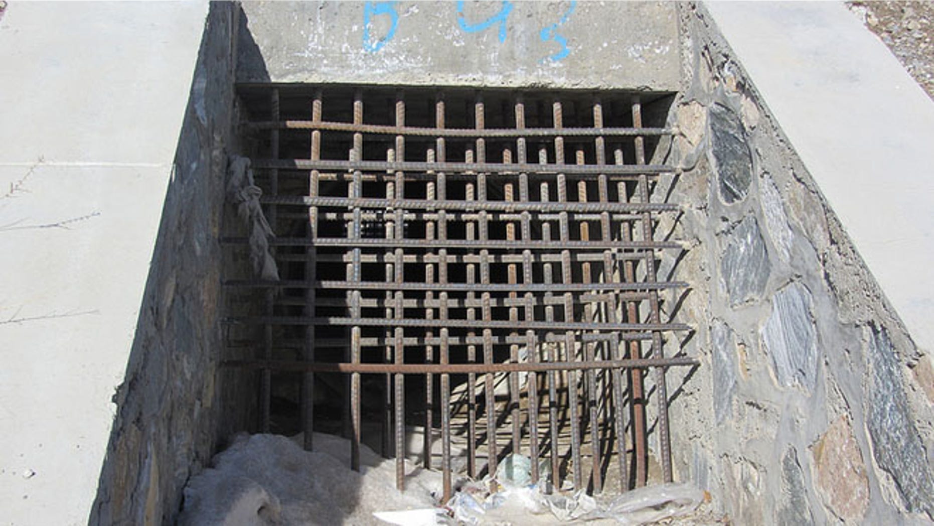 Shown here is a 'culvert denial system' -- a drainage grate meant to help prevent bomb attacks.