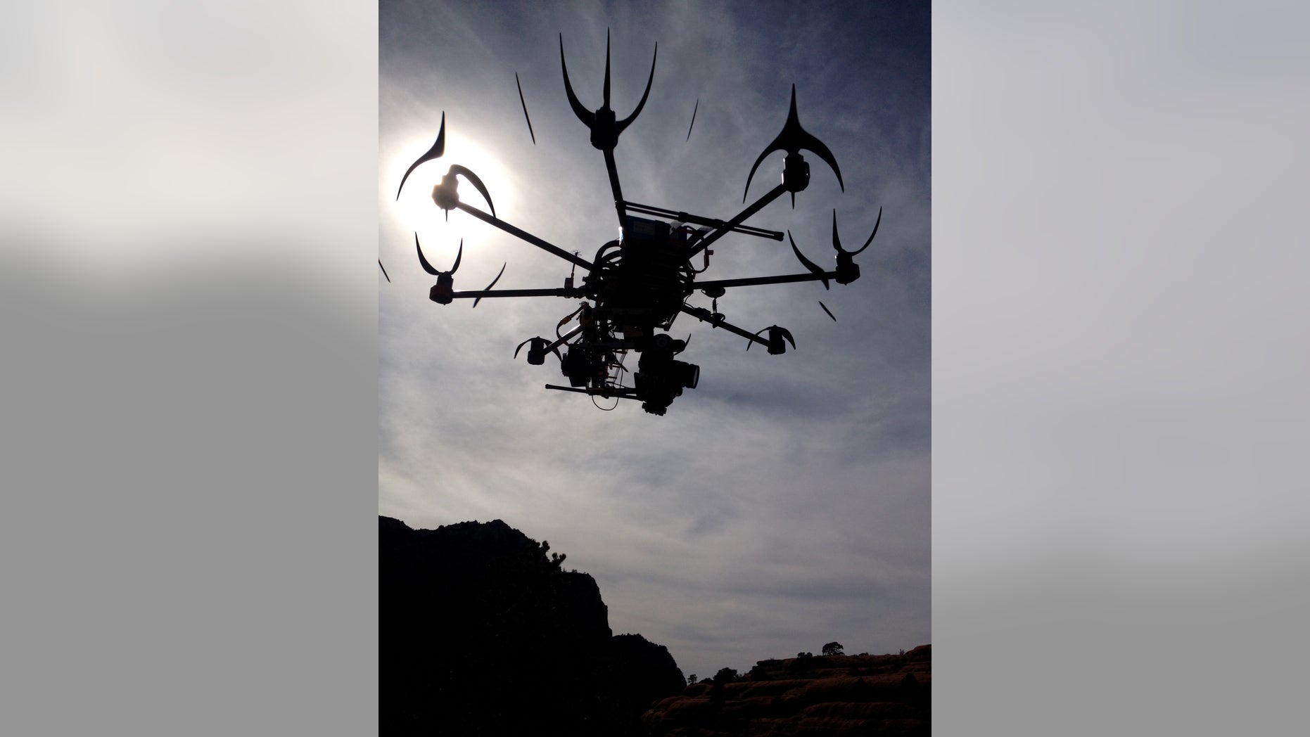 File image shows the eight rotor Sky Jib Helicopter in San Diego, Calif., in August 2013.