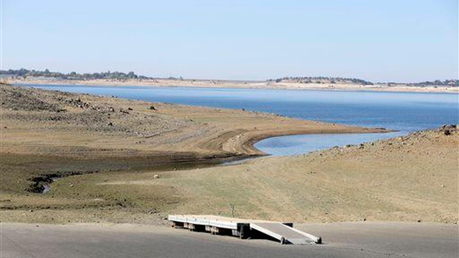 This October 2014 photo shows the impact of California's ongoing drought on Folsom Lake. In the year since, things have only gotten worse.