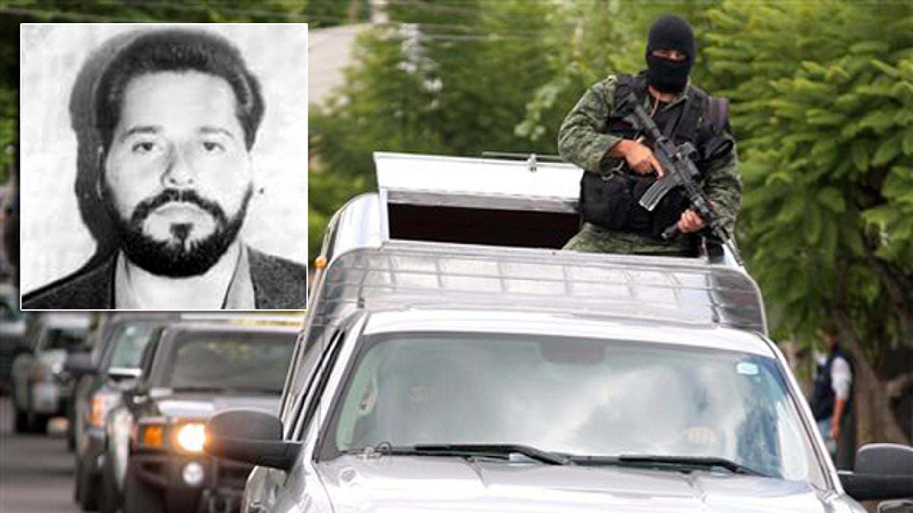 July 29, 2010: Soldiers patrol streets in the area where, according to Mexico's Defense Minister, Mexican drug cartel leader Ignacio Coronel Villareal, aka Nacho Coronel, was killed during an army raid in Zapopan, near Guadalajara, Mexico. Coronel is considered number three in the organization of fugitive Mexican drug lord Joaquin Guzman, aka Chapo Guzman.