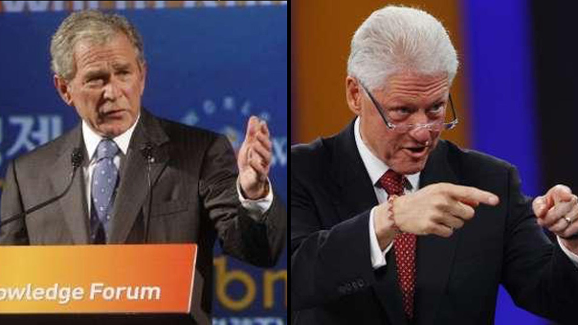 An event promoted as a "debate" between George W. Bush and Bill Clinton in New York City this February has been canceled, after both former presidents objected to the way the forum was hyped. (Reuters)