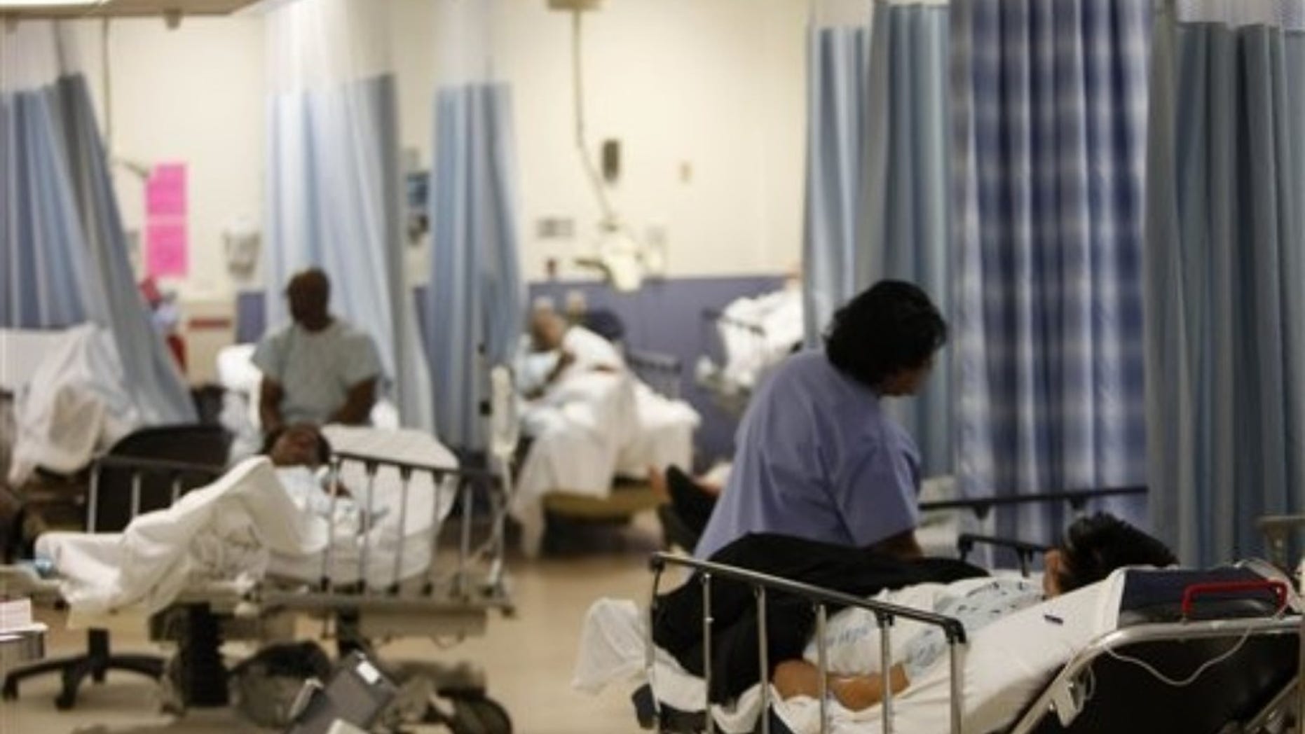 March 22, 2010: Patients are cared for at the emergency room at Jamaica Hospital in New York
