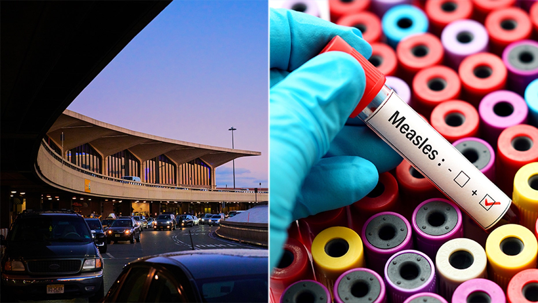 New Jersey residents were warned of measles exposure after two infected people visited several places, including Newark Airport, health officials said.