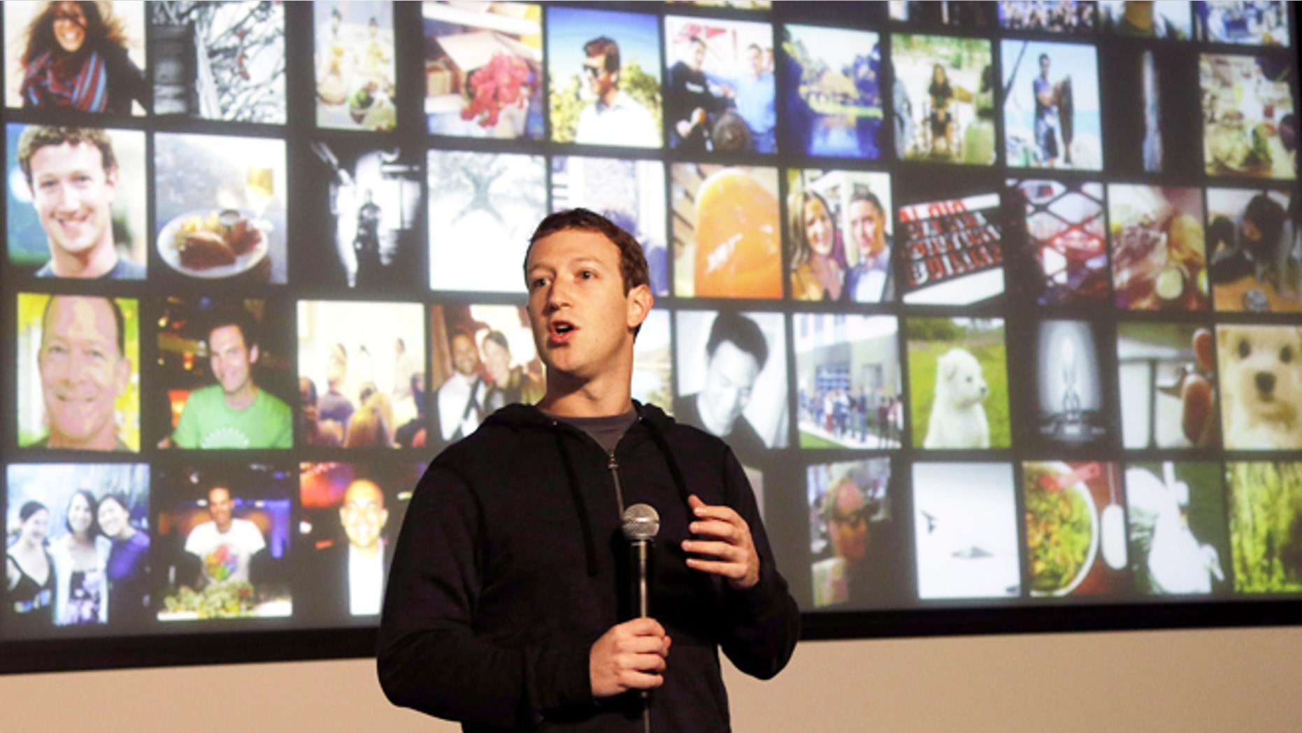 Jan. 15, 2013: Facebook CEO Mark Zuckerberg speaks at the company's headquarters in Menlo Park, Calif.