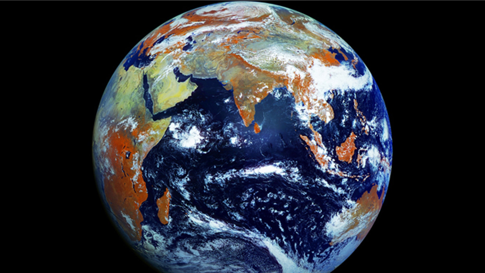 An image of the Earth taken by the Russian weather satellite Elektro-L No.1.
