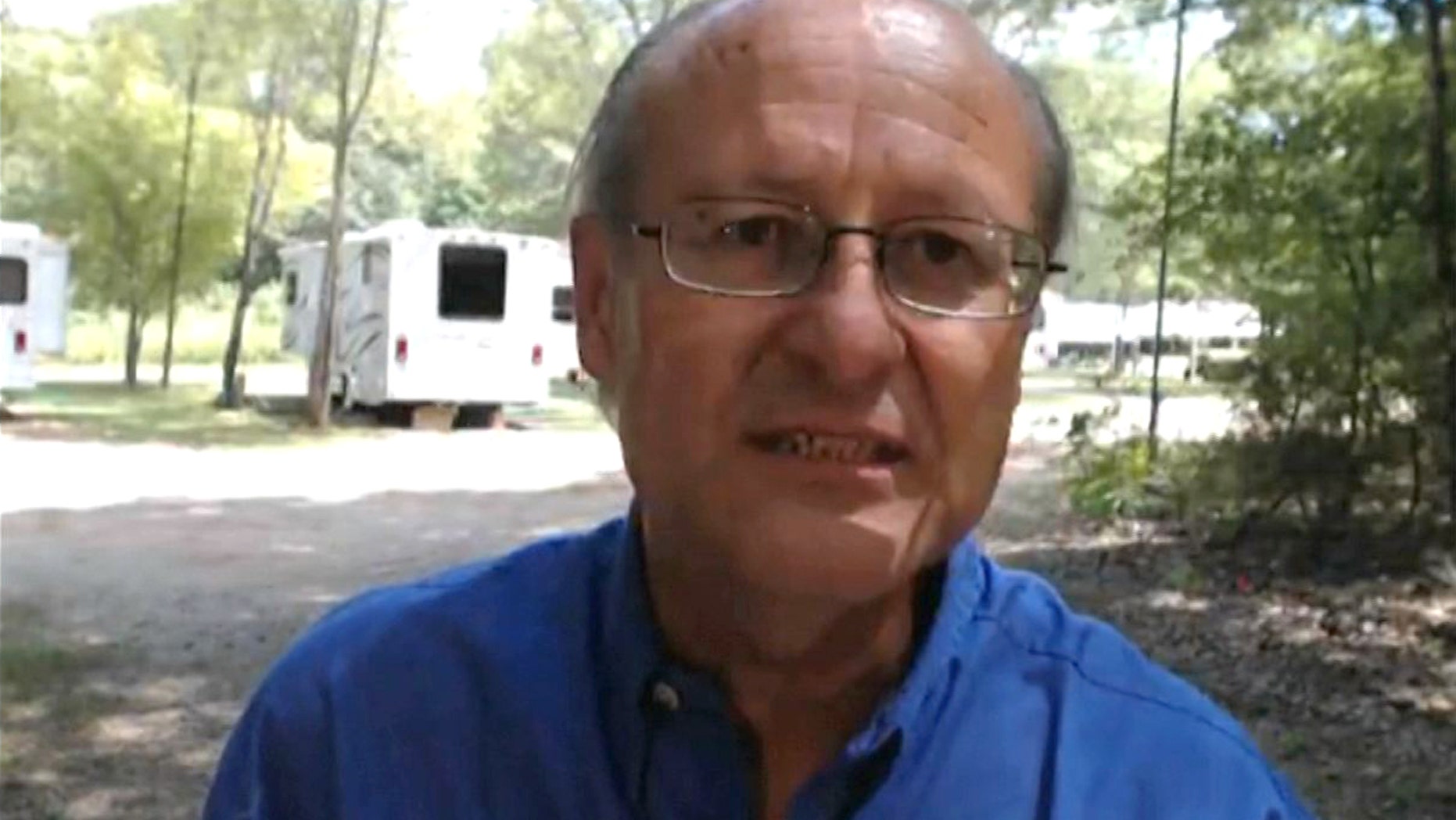 This frame grab image from video shows David Writebol interviewed in Charlotte, N.C., Wednesday, Aug. 13, 2014.(AP Photo)