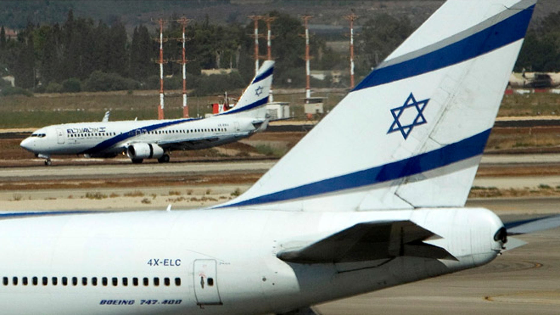 Aug 22, 2011: El Al airplanes are seen on the runway at Ben Gurion International airport near Tel Aviv.