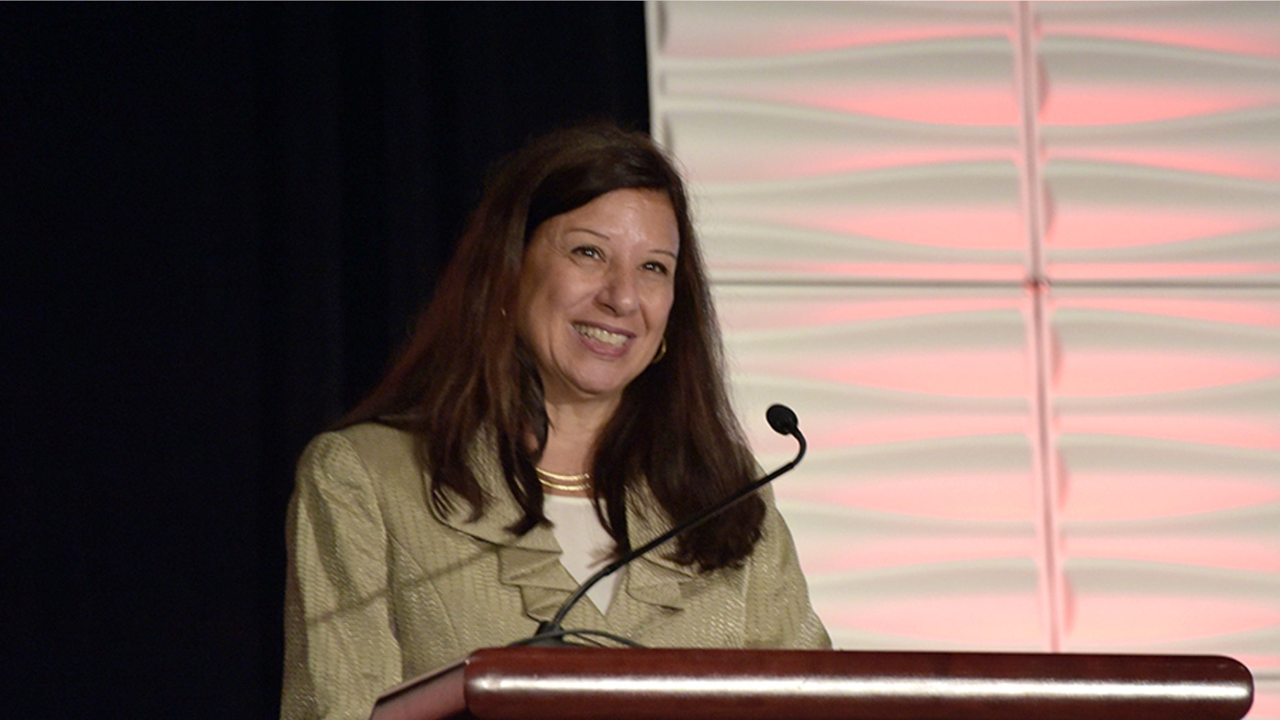 Acting Secretary of Homeland Security Elaine Duke delivers remarks at the International Association of Venue Managers VenueConnect 2017 conference in Nashville, Tennessee, Aug. 7, 2017.
