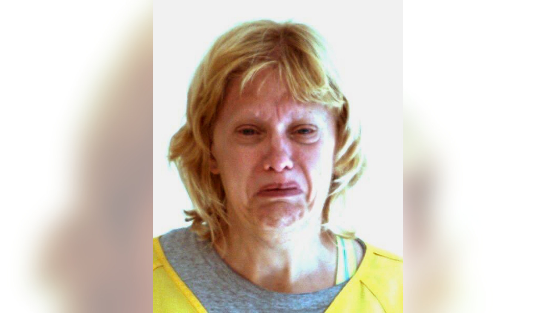 This undated photo provided by the Centre County Correctional Facility shows Bonnie Treaster. Police say Treaster was arraigned Tuesday, May 19, 2015, on aggravated and simple assault charges stemming from an attack on her 82-year-old boyfriend with a hacksaw and model airplane. (Centre County Correctional Facility via AP)