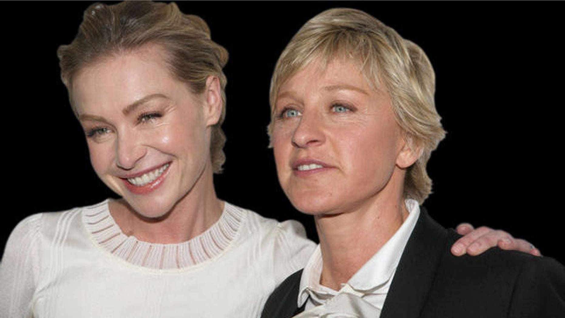 Portia de Rossi and Ellen DeGeneres (AP)