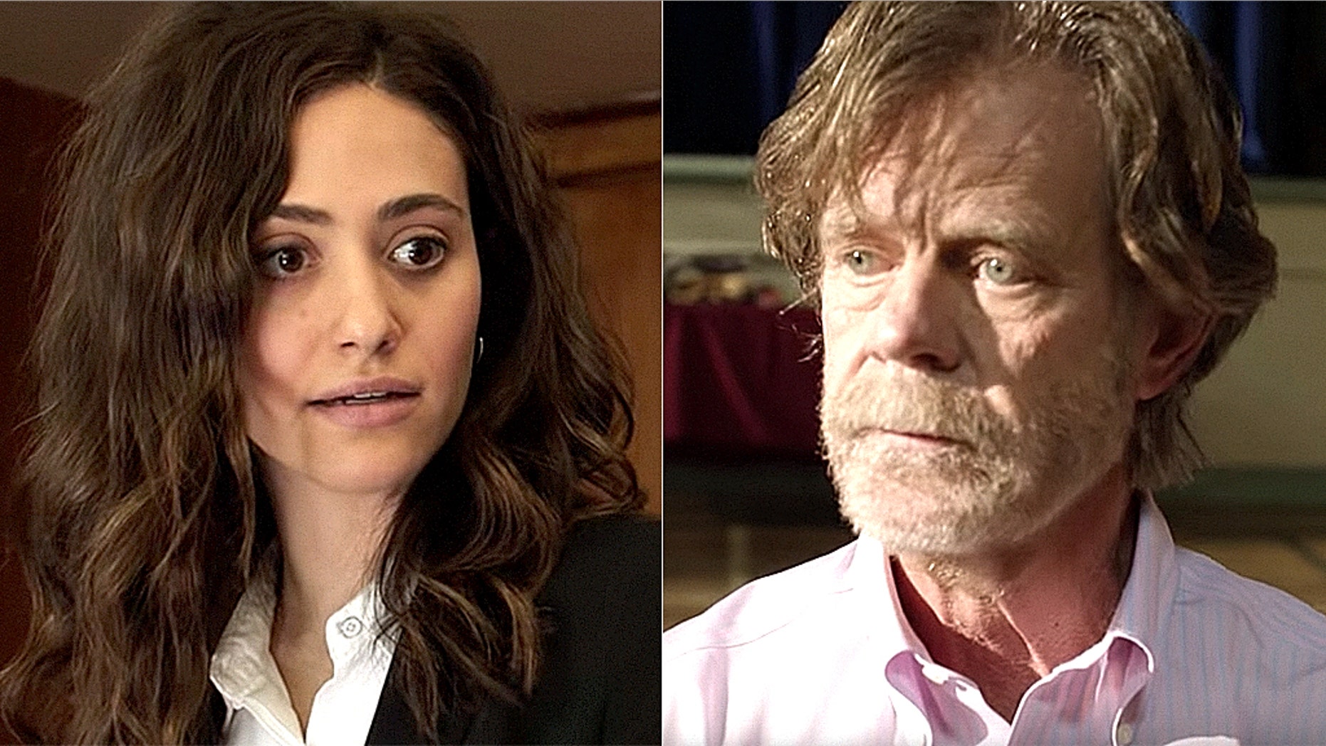 "Shameless" actors Emmy Rossum, left, and William H. Macy, right.