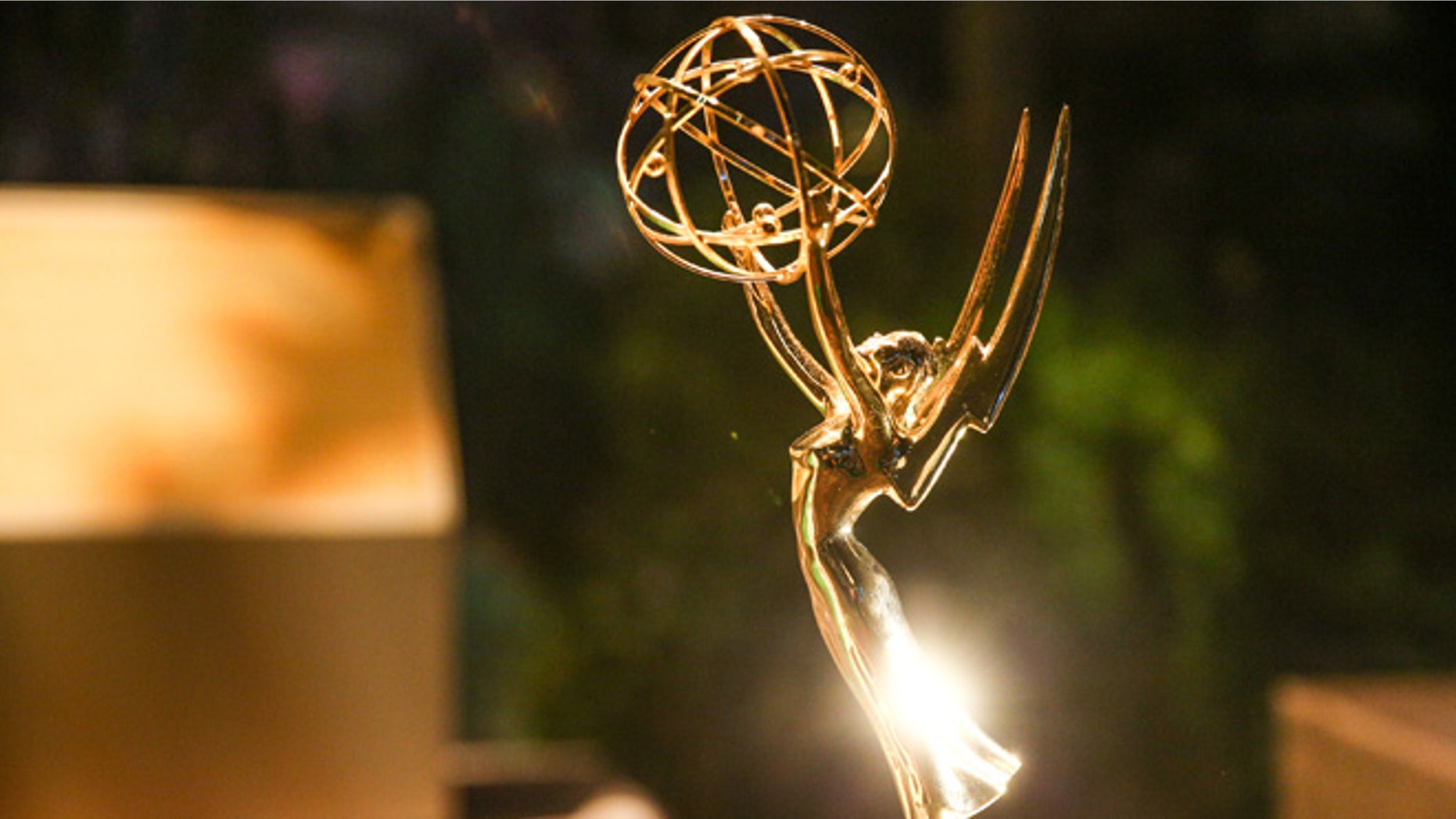 An Emmy statuette is displayed inside the Governor's Ball at the 2016 Primetime Emmy Awards Press Preview Day at the Los Angeles Convention Center on Wednesday, Sept. 14, 2016, in Los Angeles. (Photo by Rich Fury/Invision/AP)