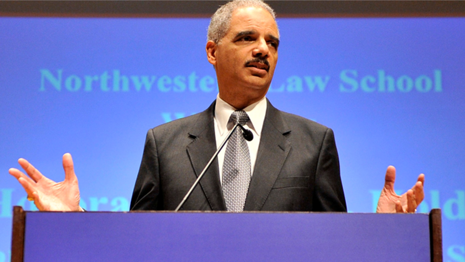 March 5, 2012: Attorney General Eric Holder speaks at the Northwestern University law school.