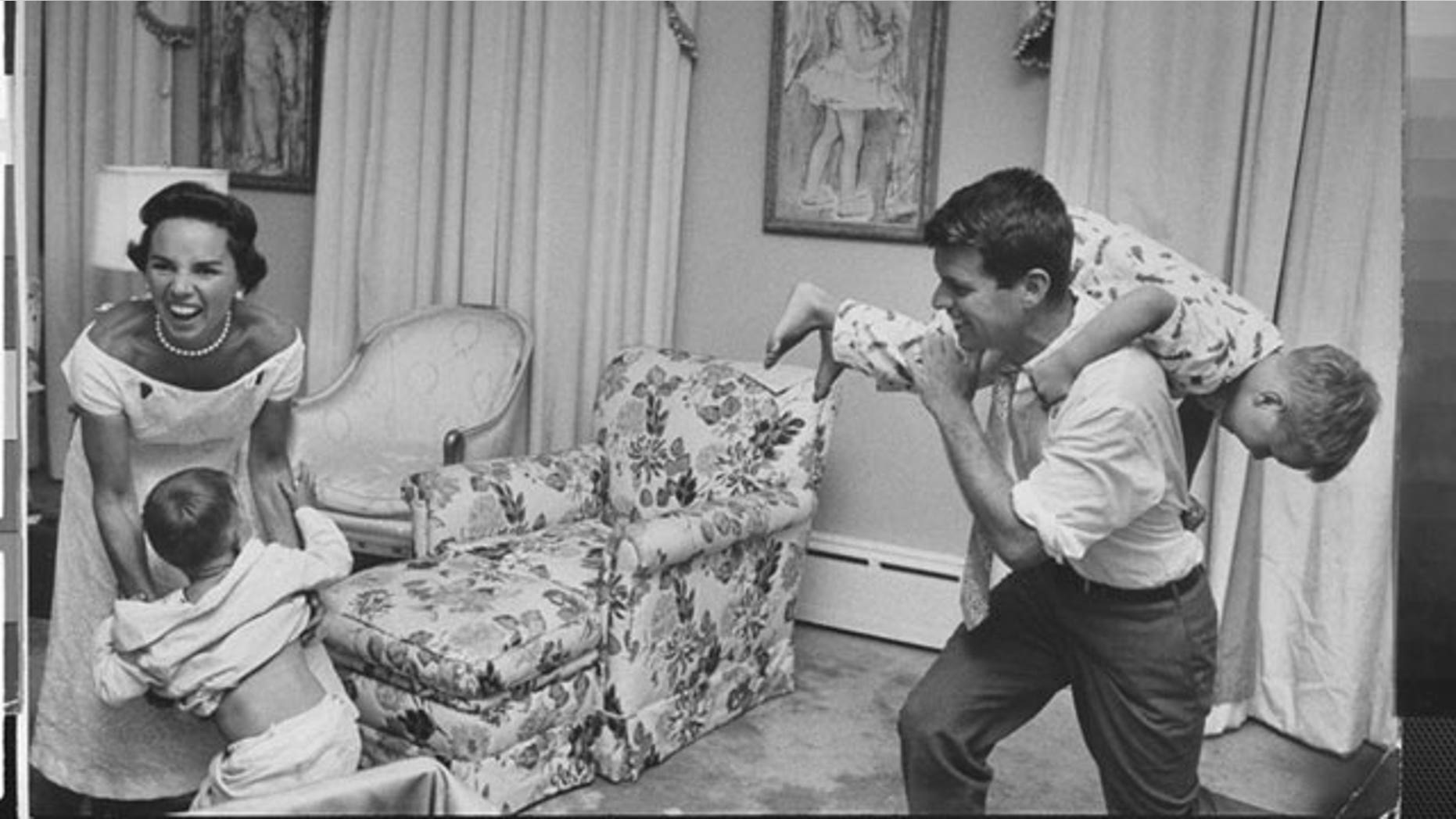 Ethel and Robert Kennedy with their children (Getty)