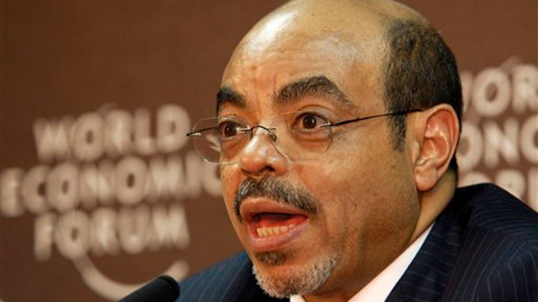 May 6, 2010: Ethiopian Prime Minister Meles Zenawi speaks during the 20th World Economic Forum on Africa at Mlimanin City Conference Centre in Dar es Salaam, Tanzania.