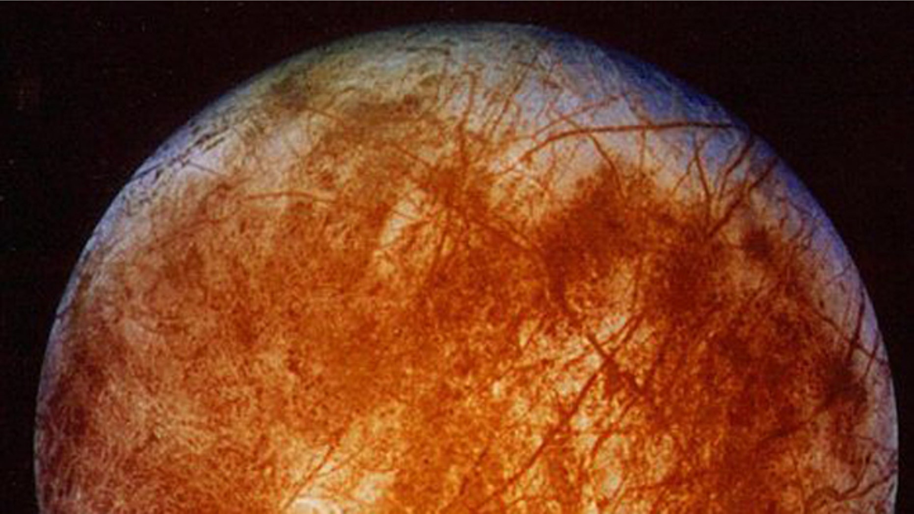 Jupiter's moon Europa is thought to have a metallic core surrounded by a rocky interior, and then a global ocean on top of that, surrounded by a shell of water ice.