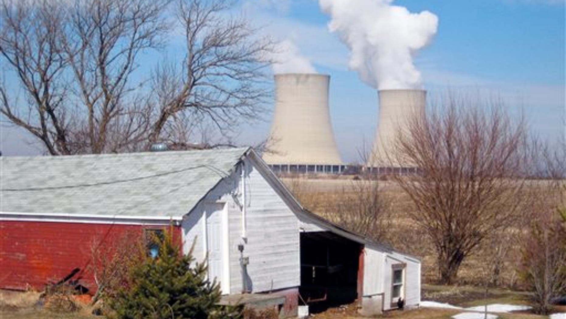 In this March 16, 2011 file photo, steam escapes from Exelon Corp.'s nuclear plant in Byron, Ill. (AP Photo/Robert Ray, File)