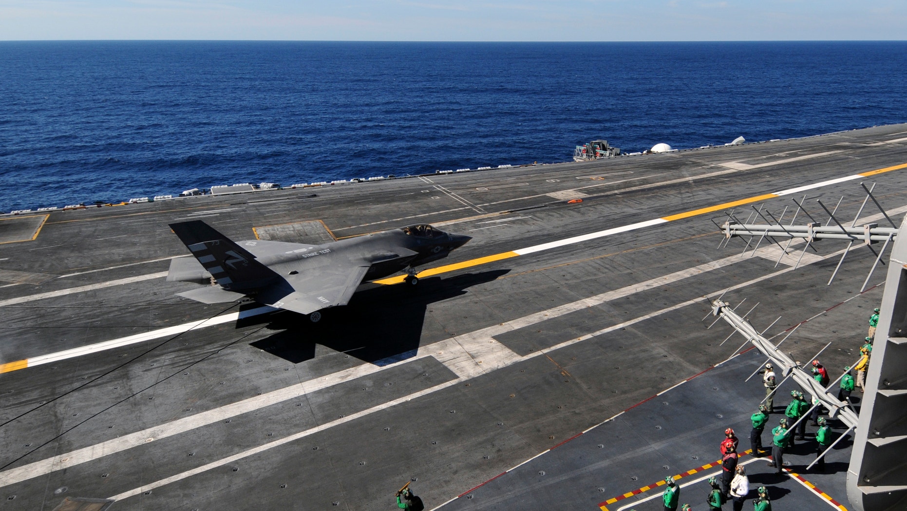 Navy Completes First F 35C Aircraft Carrier Landings Fox News   F 35C Carrier Landing Mill 